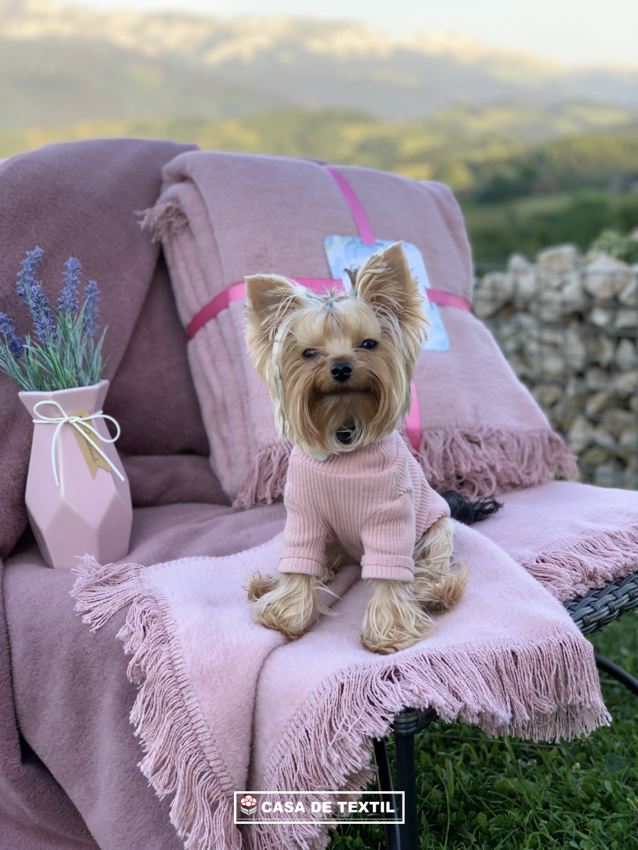 Pătură roz din bumbac Casa de Textil