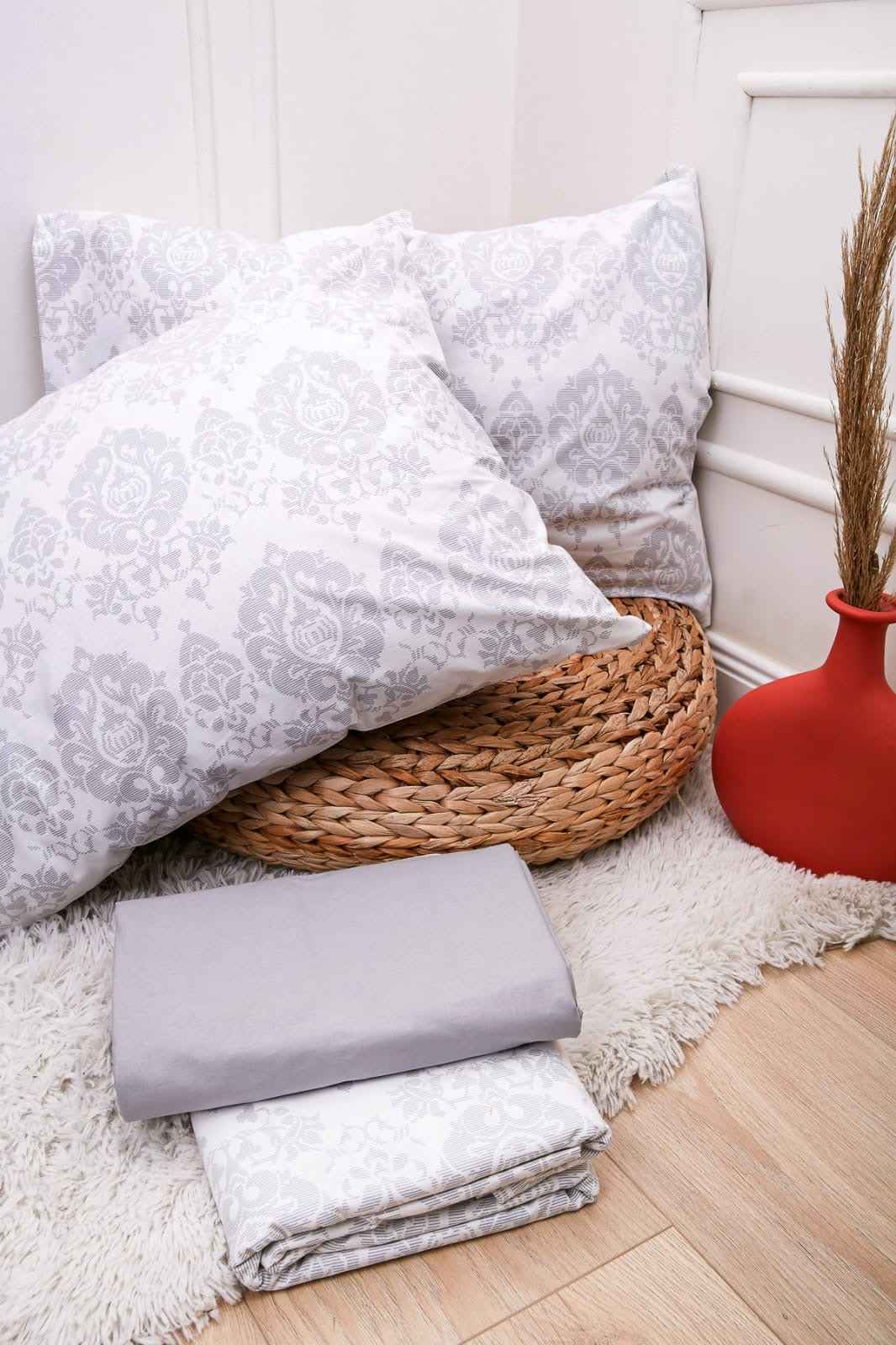 Lenjerie de pat 100% Bumbac Ranforce Gri 001