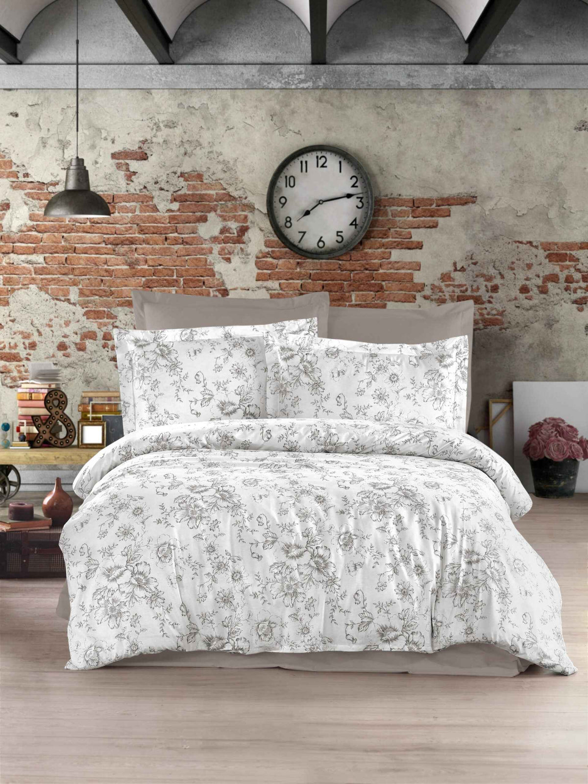 Lenjerie de pat Bumbac Ranforce 100% Maro 004