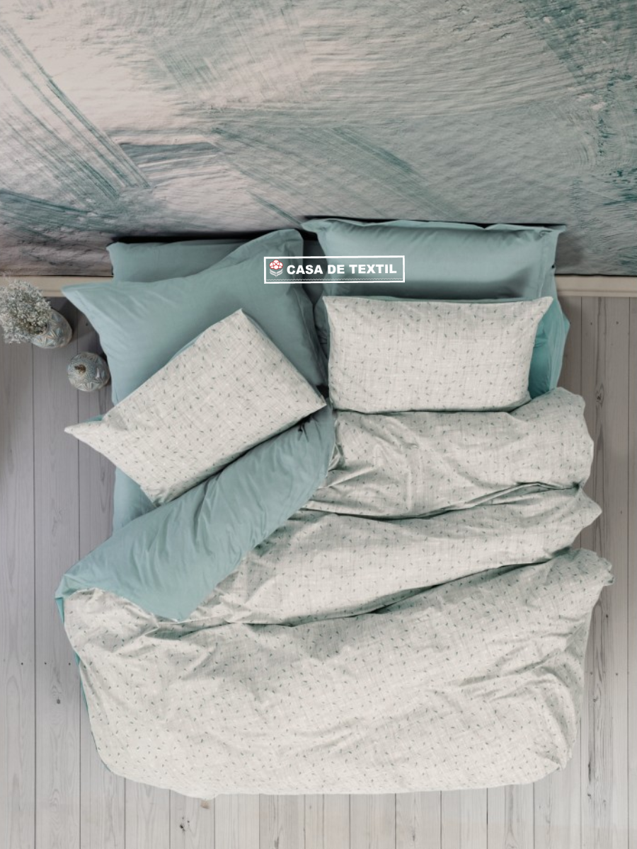 CottonBox Lenjerie de pat pentru 1 persoană – 100% Bumbac Ranforce