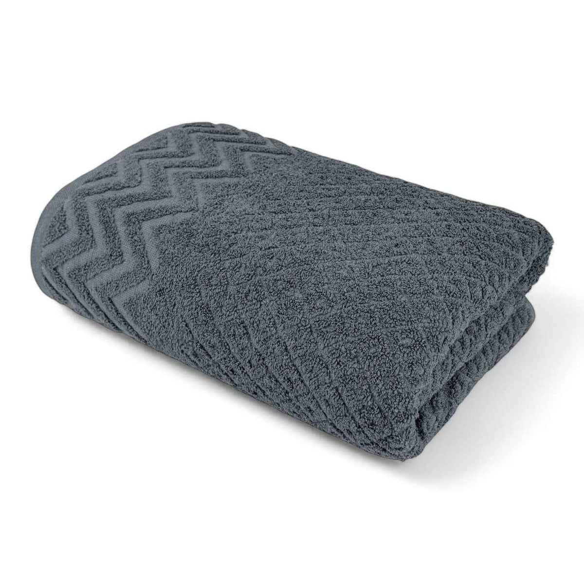 Prosoape de baie din bumbac - Zigzag Albastru