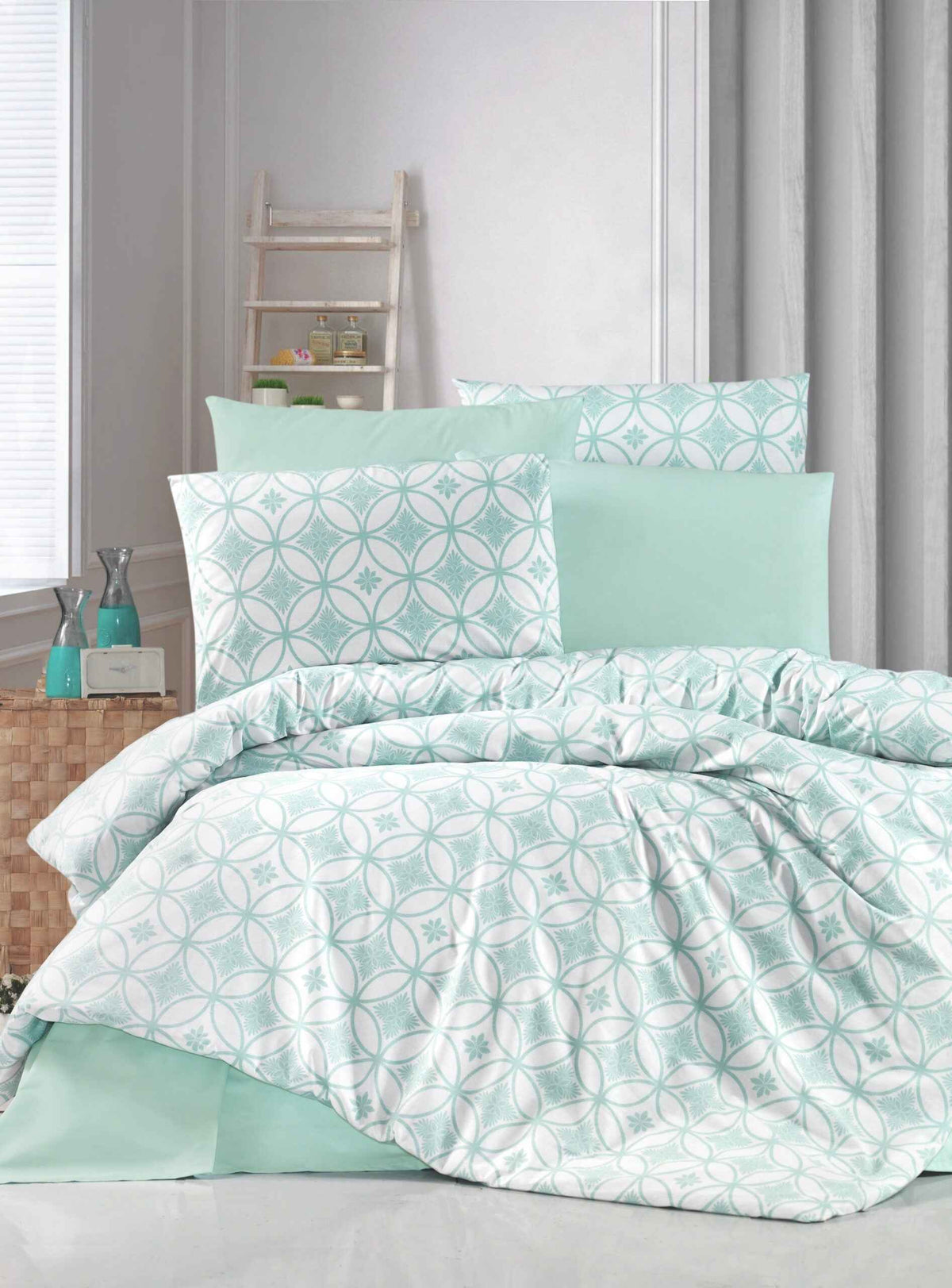 Lenjerie de pat Bumbac Ranforce 100% Verde 014