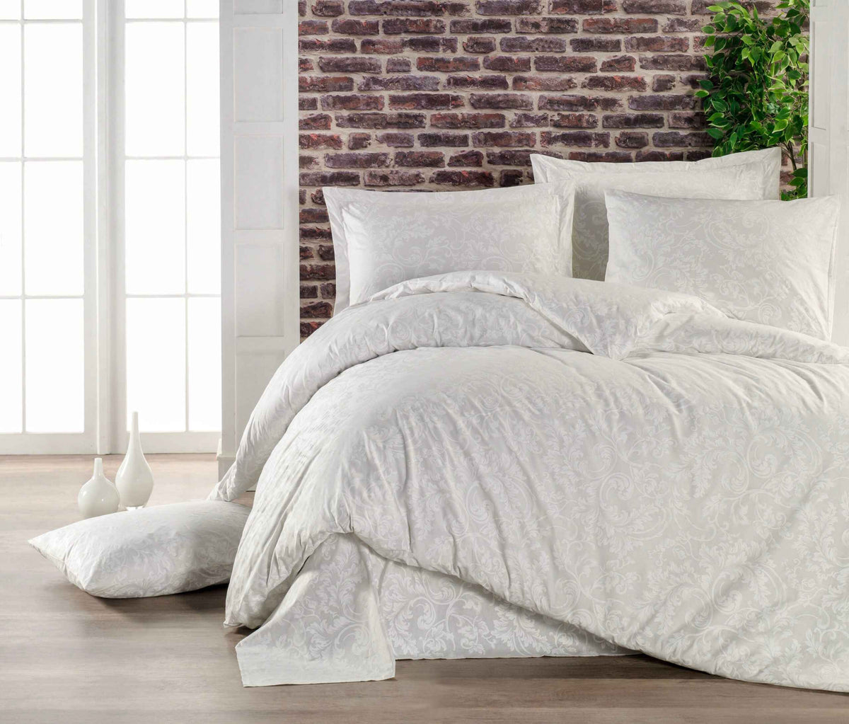 Lenjerie de pat Bumbac Ranforce 100% Crem 002
