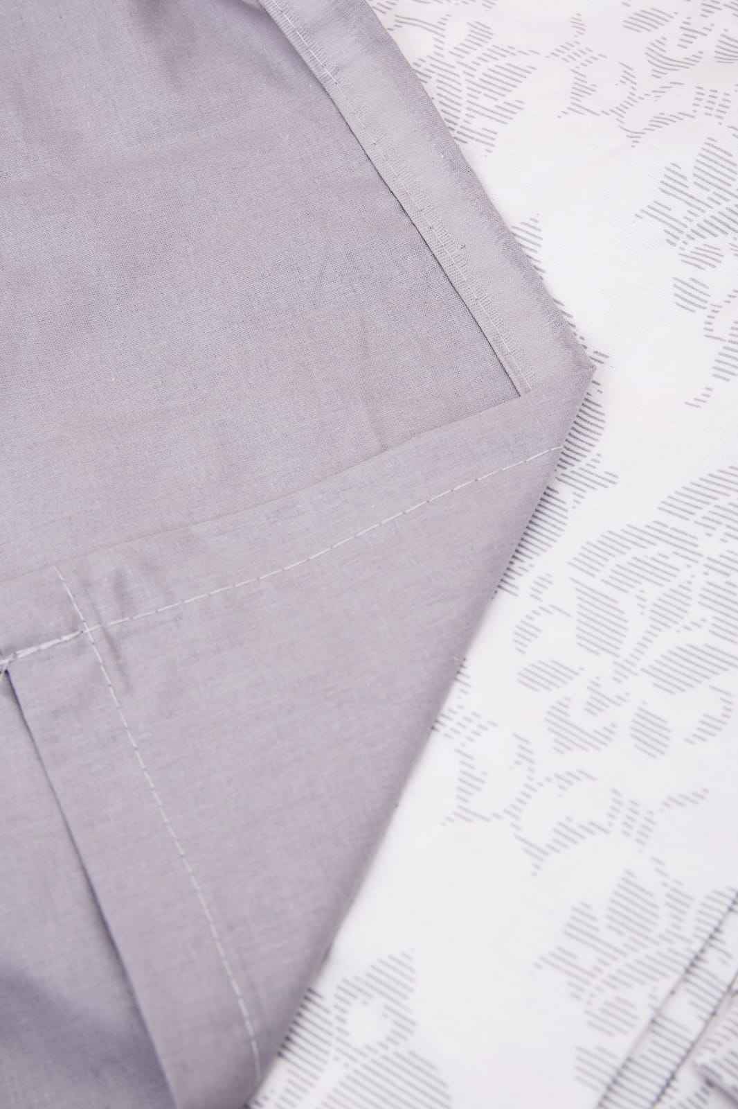 Lenjerie de pat 100% Bumbac Ranforce Gri 001