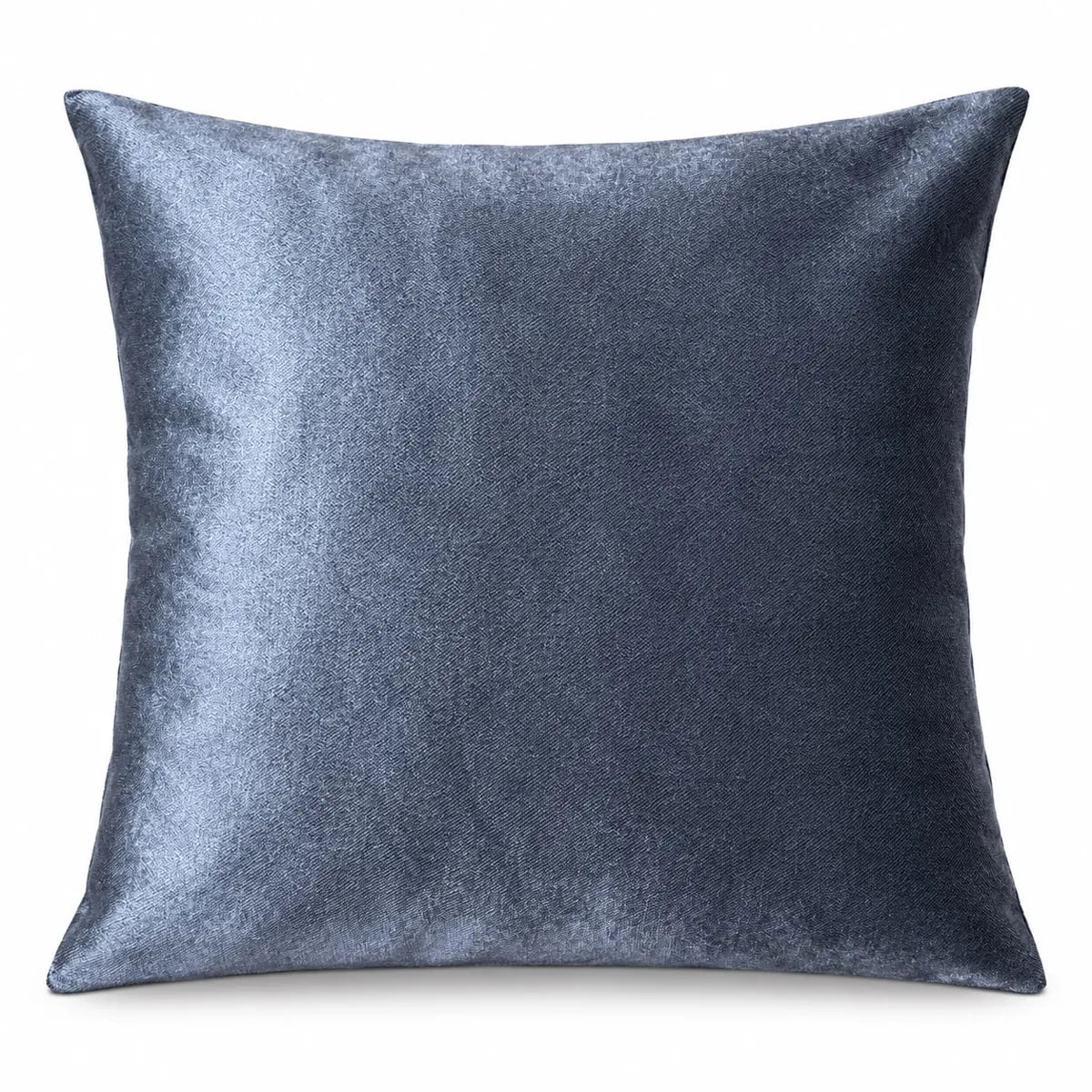 Față de pernă decorativă 45x45 albastră cu aspect catifelat