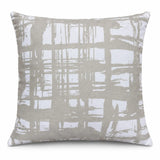 Față de pernă decorativă 45x45 cu model abstract gri pensulat