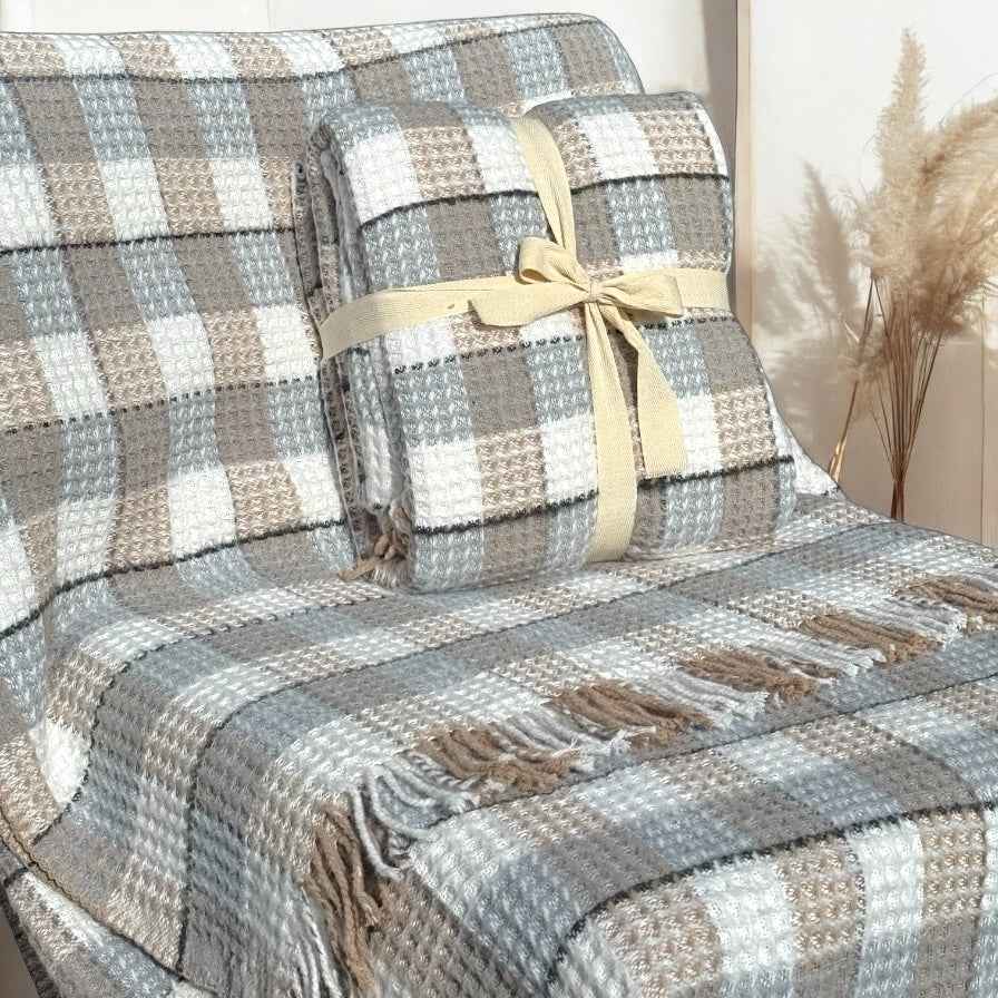Pătură din Bumbac Pufoasă Gri