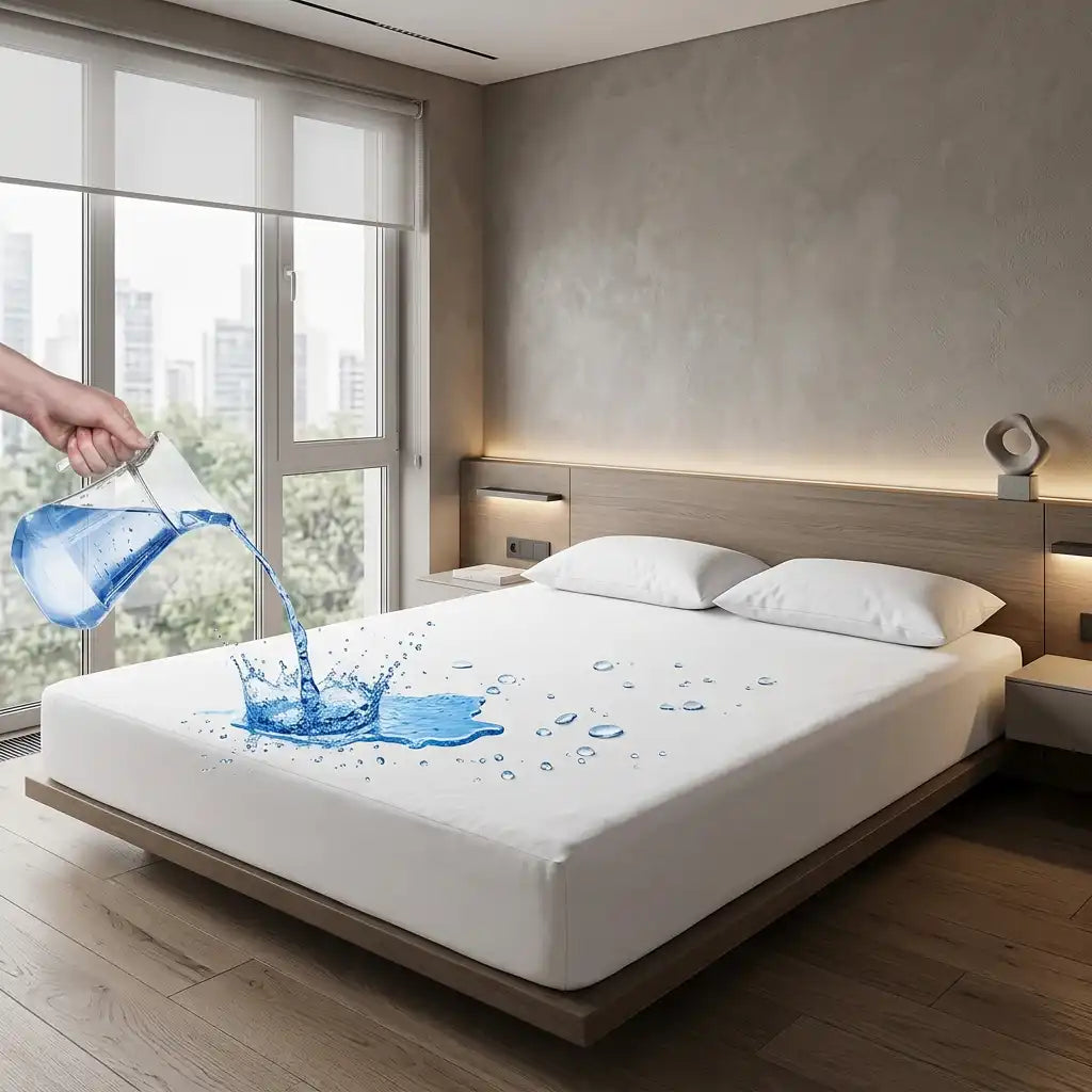 Protecție saltea impermeabilă din bumbac 100x200 cm, tip cearșaf cu elastic