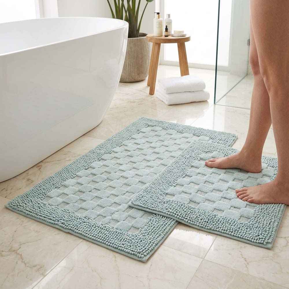 Set covoare de baie din 100% bumbac - Turcoaz