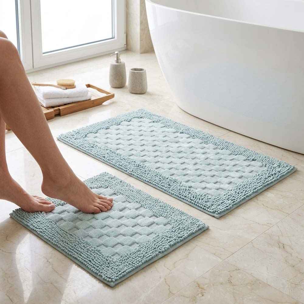 Set covoare de baie din 100% bumbac - Turcoaz