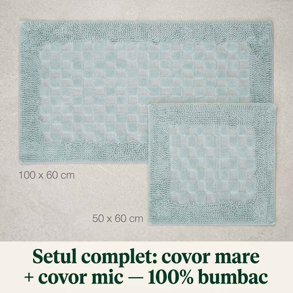 Set covoare de baie din 100% bumbac - Turcoaz