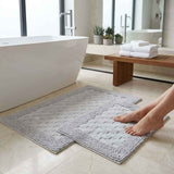 Set covoare de baie din 100% bumbac - Gri Deschis