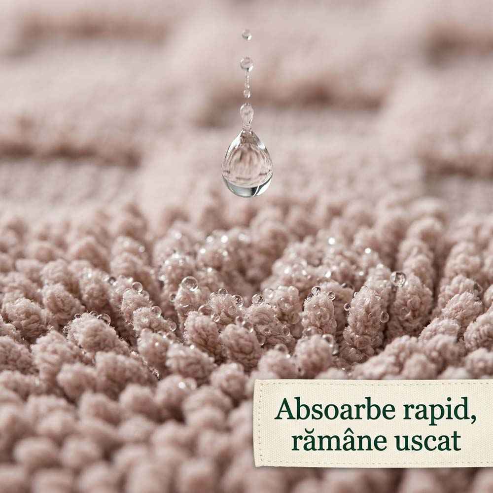 Set covoare de baie din 100% bumbac - Roz Pudră