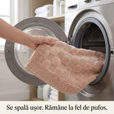 Set covoare de baie din 100% bumbac - Roz Pudră