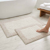 Set covoare de baie din 100% bumbac - Crem deschis