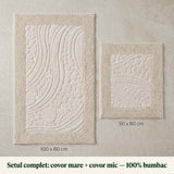 Set covoare de baie din 100% bumbac - Crem deschis