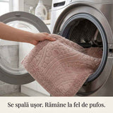 Set covoare de baie din 100% bumbac - Roz Pudră