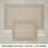 Set covoare de baie din 100% bumbac - Bej