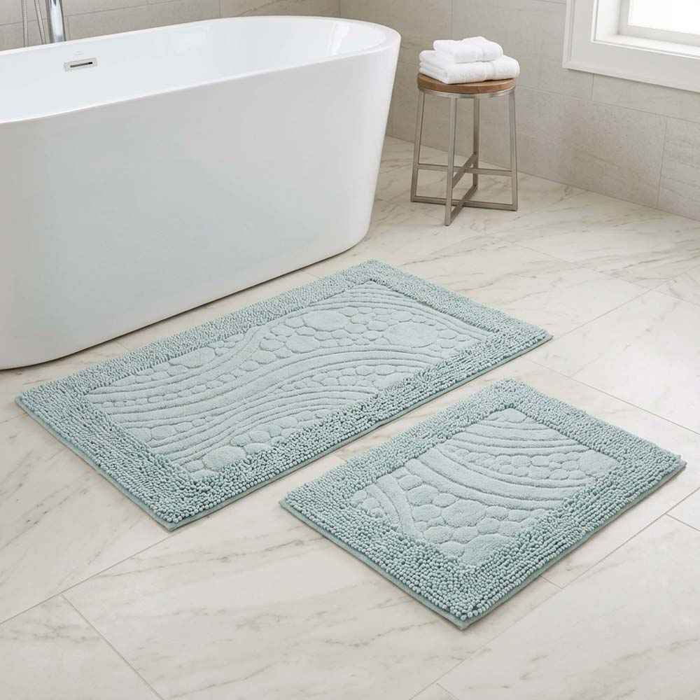 Set covoare de baie din 100% bumbac - Turcoaz