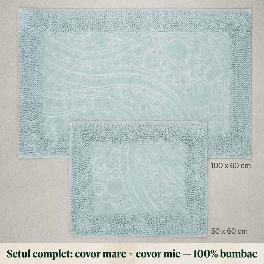 Set covoare de baie din 100% bumbac - Turcoaz