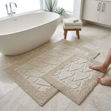 Set covoare de baie din 100% bumbac - Bej