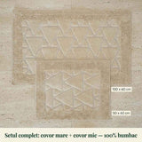 Set covoare de baie din 100% bumbac - Bej