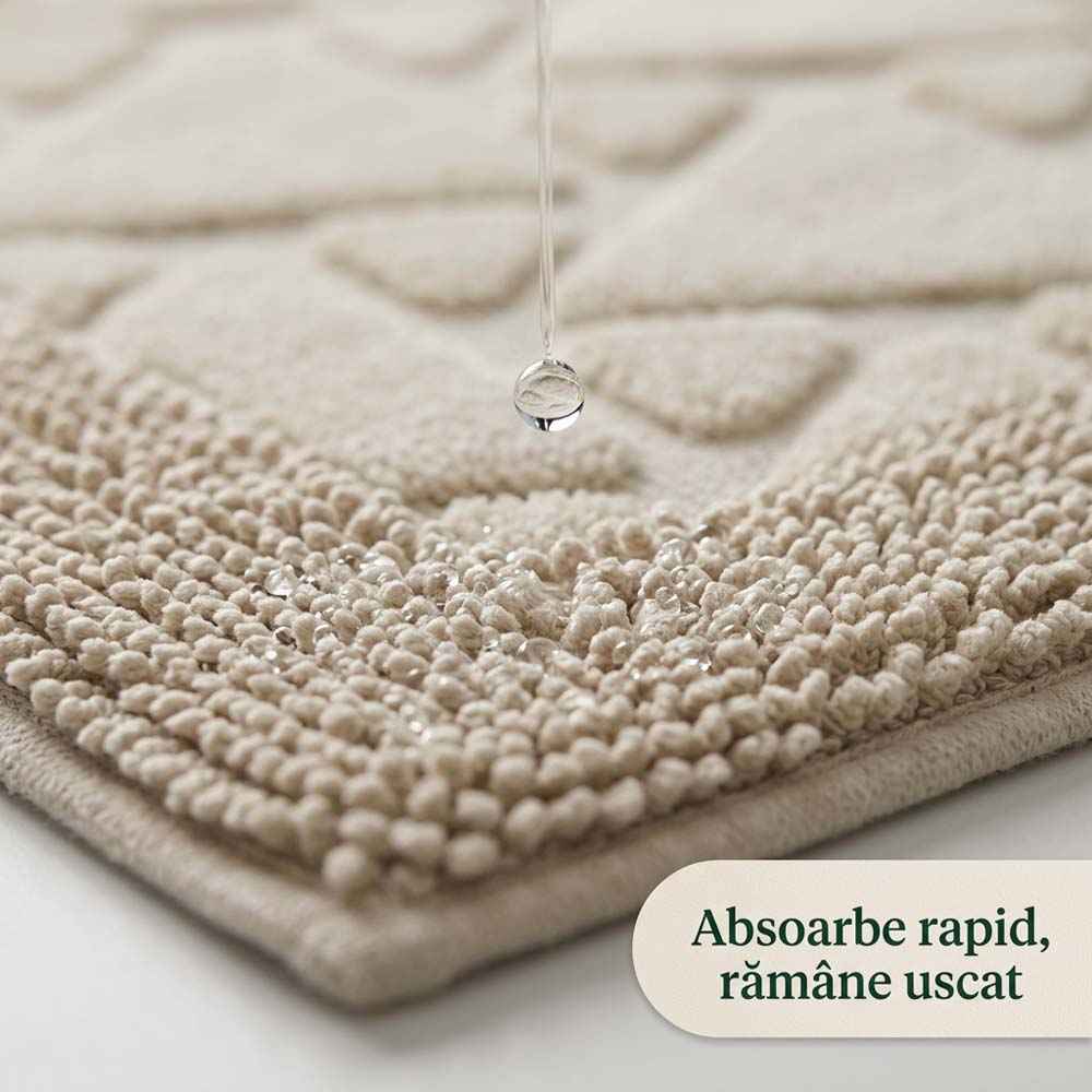 Set covoare de baie din 100% bumbac - Bej