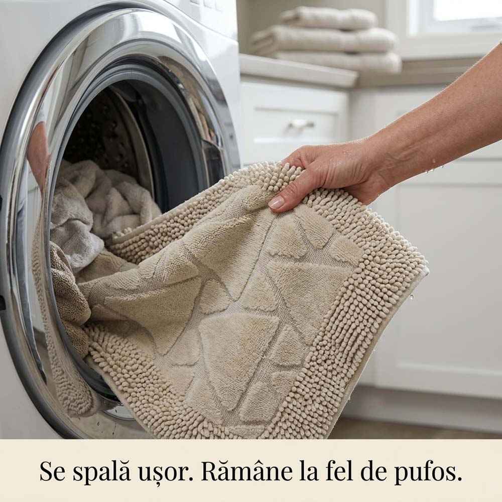 Set covoare de baie din 100% bumbac - Bej