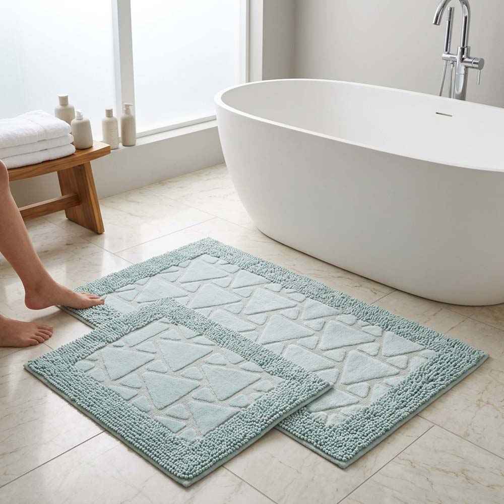 Set covoare de baie din 100% bumbac - Turcoaz
