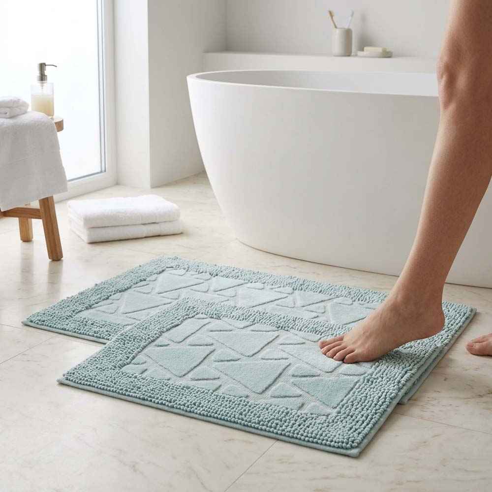 Set covoare de baie din 100% bumbac - Turcoaz