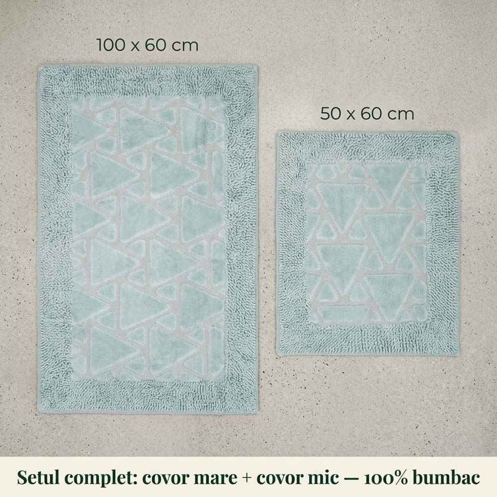 Set covoare de baie din 100% bumbac - Turcoaz