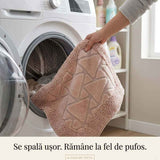 Set covoare de baie din 100% bumbac - Roz Pudră